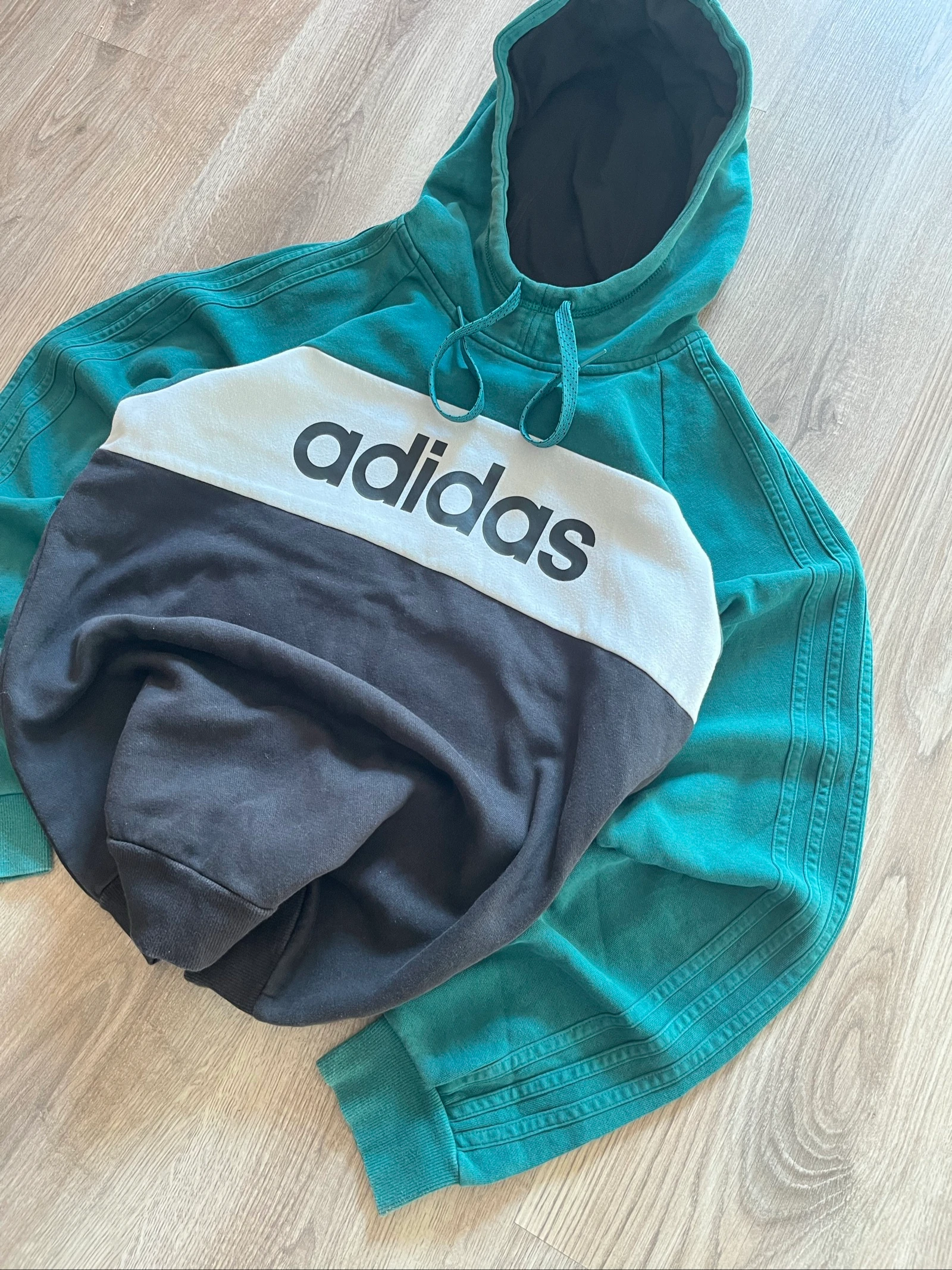 Adidas Hoodie Sweatshirt Logo Vintage Y2K Archive Streetwear Sportswear Essential Unisex – photo 5